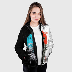Куртка с капюшоном женская Зоро в инверсии - One Piece, цвет: 3D-черный — фото 2