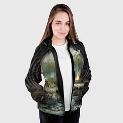 Куртка с капюшоном женская Stalker выход из коллектор, цвет: 3D-черный — фото 2