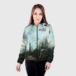 Куртка с капюшоном женская Stalker одиночка на дороге, цвет: 3D-черный — фото 2