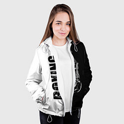 Куртка с капюшоном женская Boxing чёрно-белое, цвет: 3D-белый — фото 2