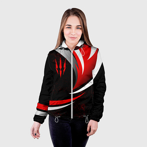 Женская куртка Ведьмак - спортивная униформа / 3D-Белый – фото 4