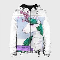 Женская куртка Весенний единорог с цветущей сакурой арт
