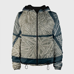 Куртка с капюшоном женская Стеклянка, цвет: 3D-черный