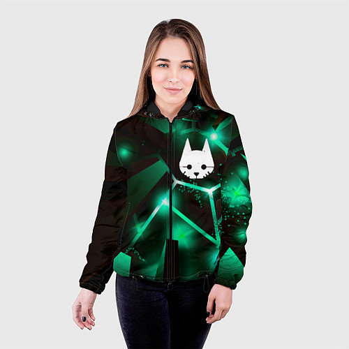 Женская куртка Stray разлом плит / 3D-Черный – фото 4