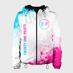 Женская куртка Twenty One Pilots neon gradient style: надпись, си