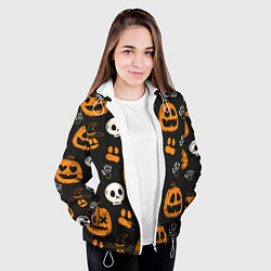 Куртка с капюшоном женская Holiday halloween, цвет: 3D-белый — фото 2