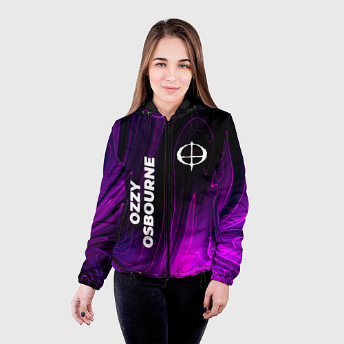 Женская куртка Ozzy Osbourne violet plasma / 3D-Черный – фото 4