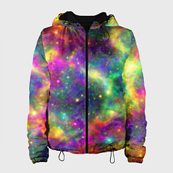 Женская куртка Яркий неоновый космос
