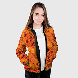 Куртка с капюшоном женская Огненный идол, цвет: 3D-черный — фото 2