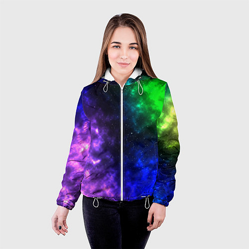Женская куртка Космос мультицвет / 3D-Белый – фото 4
