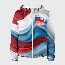 Женская куртка Флаг России абстракт