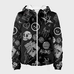 Куртка с капюшоном женская Sad art, цвет: 3D-белый