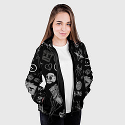 Куртка с капюшоном женская Sad art, цвет: 3D-черный — фото 2