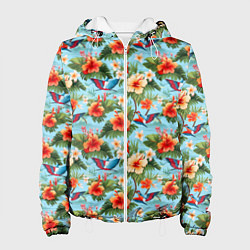 Женская куртка Разные гавайские цветочки