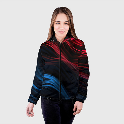 Женская куртка Blue red black / 3D-Черный – фото 4