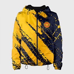 Куртка с капюшоном женская Manchester United FC ФК Манчестер Юнайтед, цвет: 3D-черный