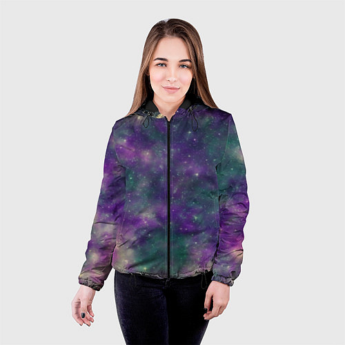 Женская куртка Космос День и ночь / 3D-Черный – фото 4