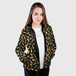 Куртка с капюшоном женская Шахматы в космосе, цвет: 3D-черный — фото 2