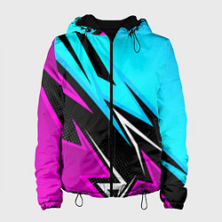 Куртка с капюшоном женская Неоновая униформа для зала, цвет: 3D-черный