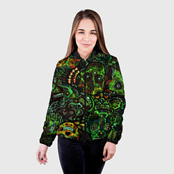 Куртка с капюшоном женская Мексиканские призраки, цвет: 3D-черный — фото 2