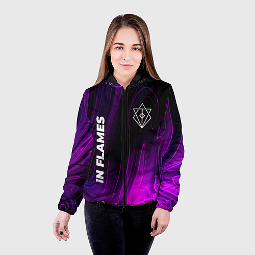 Женская куртка In Flames violet plasma / 3D-Черный – фото 4