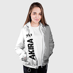 Куртка с капюшоном женская Akira glitch на светлом фоне: по-вертикали, цвет: 3D-белый — фото 2