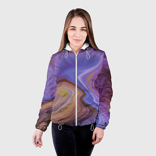 Женская куртка Violet fantasy / 3D-Белый – фото 4