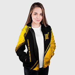 Куртка с капюшоном женская Darling in the FranXX - gold gradient: надпись, си, цвет: 3D-черный — фото 2