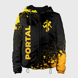 Женская куртка Portal - gold gradient: надпись, символ