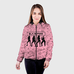 Куртка с капюшоном женская Blackpink силуэт, цвет: 3D-черный — фото 2