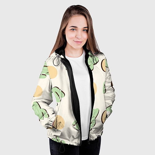 Женская куртка Пустынный кактус / 3D-Черный – фото 3