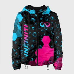 Женская куртка Infiniti - neon gradient: надпись, символ