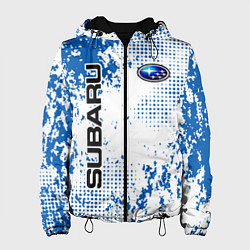 Женская куртка Subaru blue logo