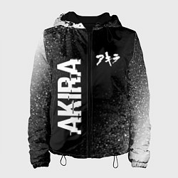 Куртка с капюшоном женская Akira glitch на темном фоне: надпись, символ, цвет: 3D-черный