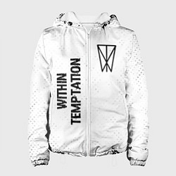 Женская куртка Within Temptation glitch на светлом фоне: надпись,