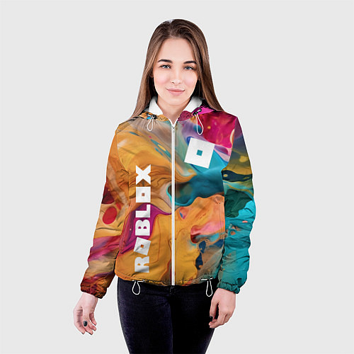 Женская куртка Roblox Logo Color / 3D-Белый – фото 4