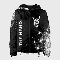 Женская куртка The Neighbourhood и рок символ на темном фоне