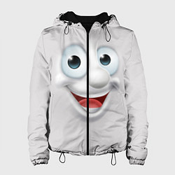 Куртка с капюшоном женская Милая улыбка, цвет: 3D-черный