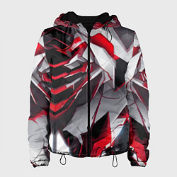 Куртка с капюшоном женская Кибернетические рёбра, цвет: 3D-черный