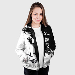 Куртка с капюшоном женская Smile - black and white, цвет: 3D-черный — фото 2