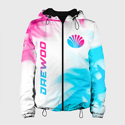 Женская куртка Daewoo neon gradient style: надпись, символ