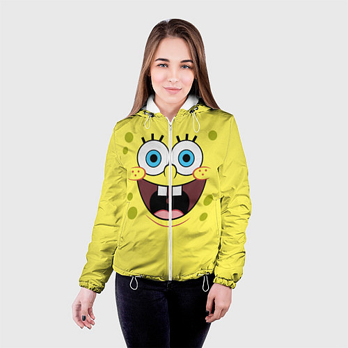 Женская куртка Губка Спанч Боб / 3D-Белый – фото 4