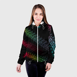 Куртка с капюшоном женская Звездный салют, цвет: 3D-белый — фото 2