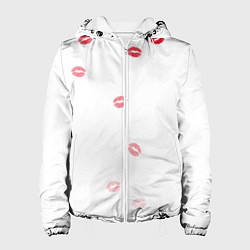 Женская куртка Следы поцелуев губы