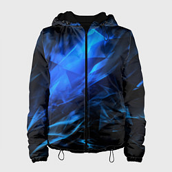Куртка с капюшоном женская Blue black background, цвет: 3D-черный