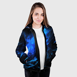 Куртка с капюшоном женская Blue black background, цвет: 3D-черный — фото 2
