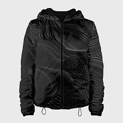 Куртка с капюшоном женская Black texture, цвет: 3D-черный
