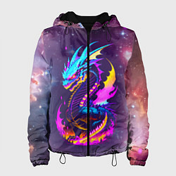 Женская куртка Space dragon - neon glow - neural network