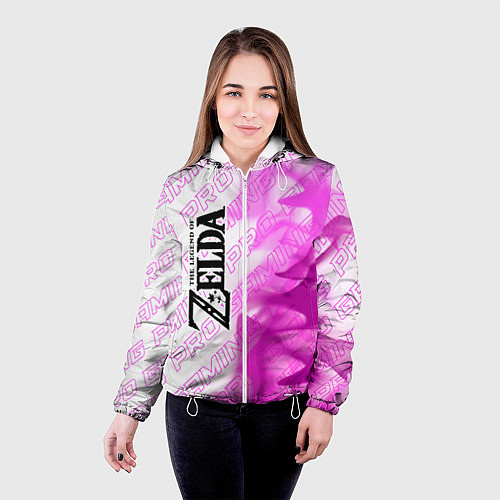 Женская куртка Zelda pro gaming: по-вертикали / 3D-Белый – фото 4