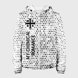 Куртка с капюшоном женская My Chemical Romance glitch на светлом фоне: по-вер, цвет: 3D-белый